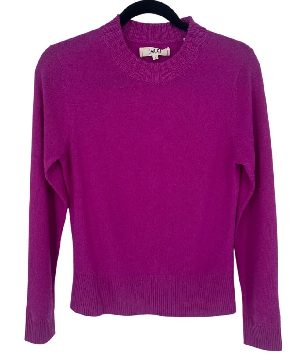 Chinti‎ & Parker Basics Purple Wool Cashmere Sweater Size S Soft Luxury Crewneck